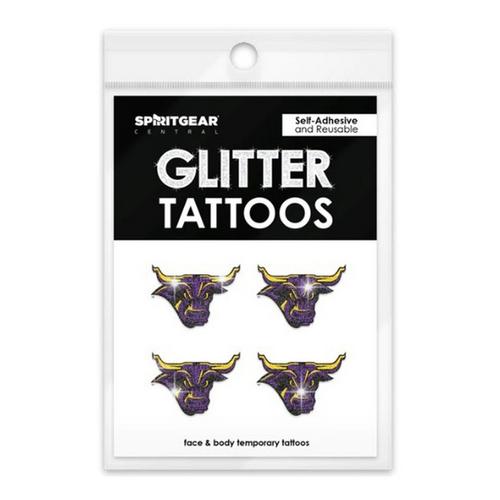Spirit Gear Central Minnesota State Mavericks Glitter 4-Pack Tattoos - Primary Image