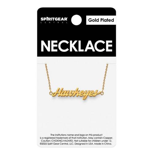 Spirit Gear Central Llc Iowa Hawkeyes Gold Nameplate Necklace - Primary Image