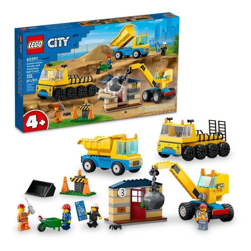LEGO City Great Vehicles Construction Trucks and Wrecking Ball Crane 60391 Building Set - Primary Image