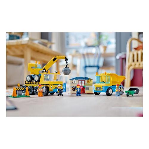 LEGO City Great Vehicles Construction Trucks and Wrecking Ball Crane 60391 Building Set - Primary Image
