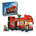 LEGO City Red Double-Decker Sightseeing Bus Toy, London Bus 60407 - Thumbnail 1 of 6
