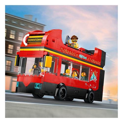 LEGO City Red Double-Decker Sightseeing Bus Toy, London Bus 60407 - Primary Image