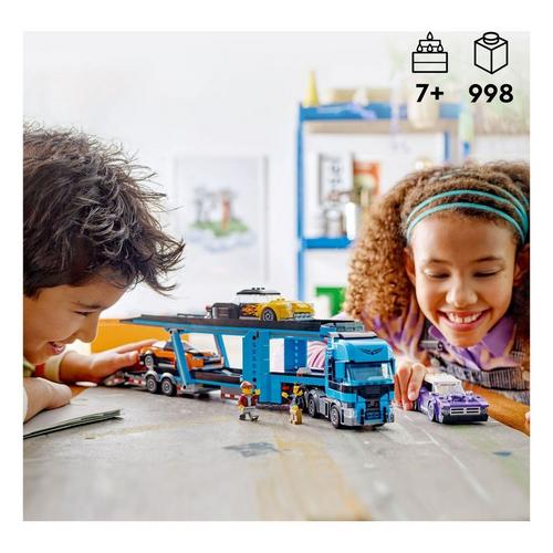 LEGO City Car Transporter Truck with Sports Cars Kids Gift Idea 60408 - Primary Image
