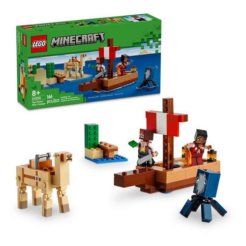 LEGO Minecraft The Pirate Ship Voyage Boat Toy Playset 21259 - Primary Image