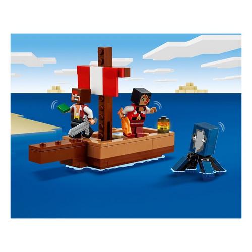 LEGO Minecraft The Pirate Ship Voyage Boat Toy Playset 21259 - Primary Image