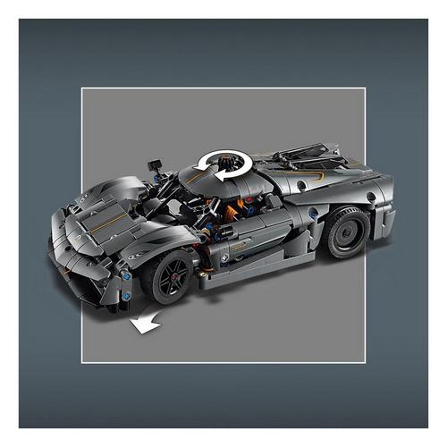 LEGO Technic Koenigsegg Jesko Absolut Grey Hypercar Sport Car Building Toy 42173 - Primary Image