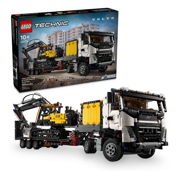Boys LEGO Volvo FMX Truck & EC230 Electric Excavator Building Toy Building Set
