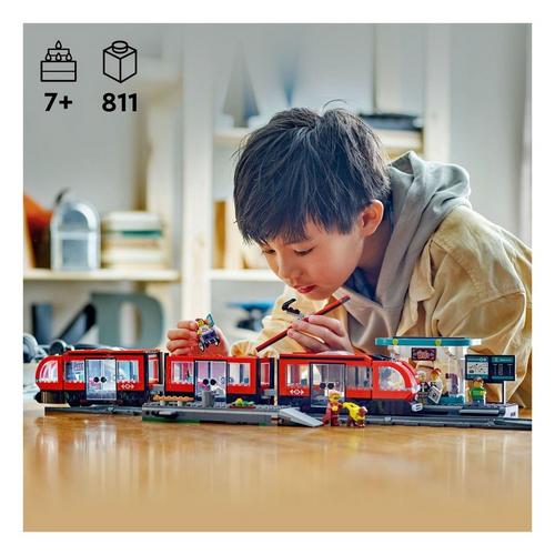 LEGO City Downtown Streetcar and Station Toy Train Set 60423 - Primary Image