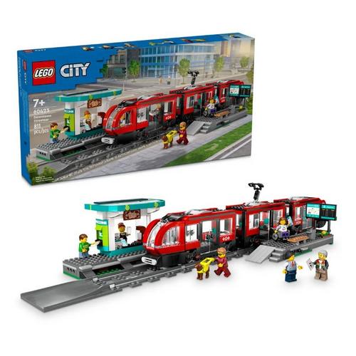 LEGO City Downtown Streetcar and Station Toy Train Set 60423 - Primary Image