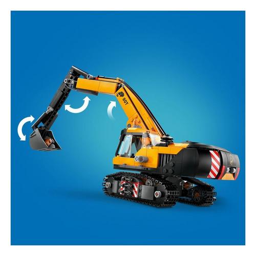 LEGO City Yellow Construction Excavator Toy Digger 60420 - Primary Image