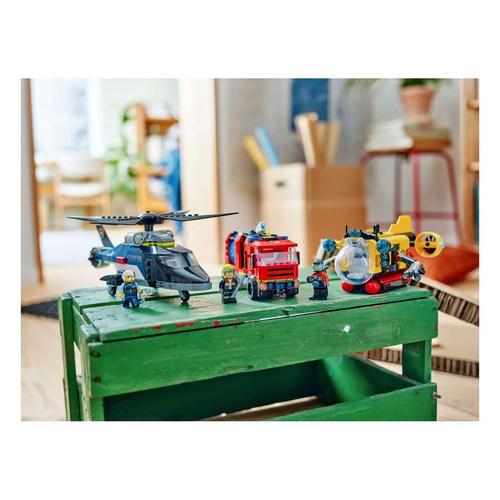LEGO City Helicopter, Fire Truck & Submarine Remix 60462 Building Set - Primary Image