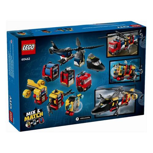 LEGO City Helicopter, Fire Truck & Submarine Remix 60462 Building Set - Primary Image