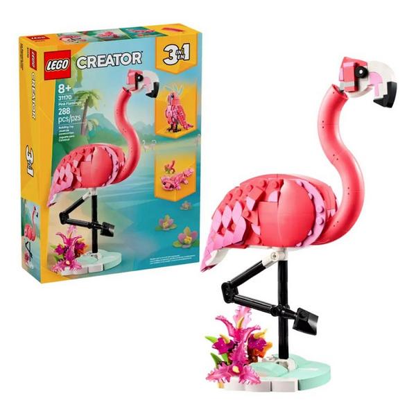 LEGO Creator 3 in 1 Wild Animals Pink Flamingo 31170 Building Set