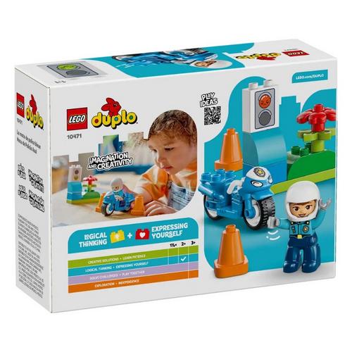 LEGO DUPLO Blue Police Motorcycle 10471 Building Set - Primary Image