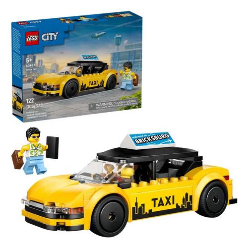 LEGO City Yellow Taxi 60487 Building Set - Primary Image