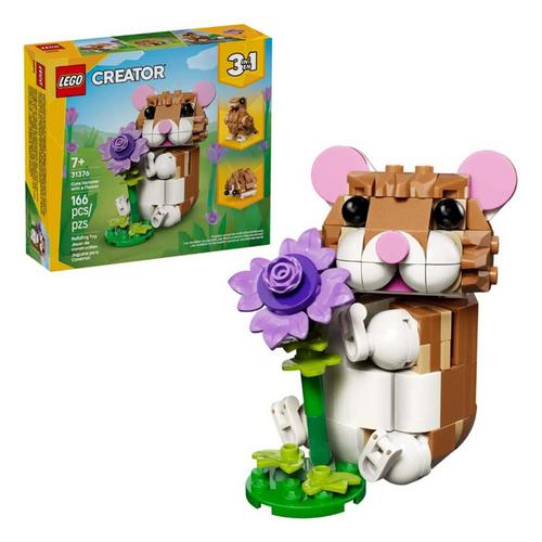 LEGO Creator 3 in 1 Cute Hamster with a Flower 31376 Building Set - Primary Image