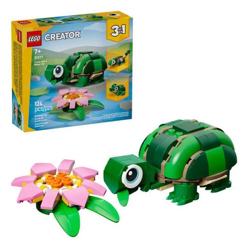 LEGO Creator 3 in 1 Turtle with a Water Lily Flower 31377 Building Set - Primary Image