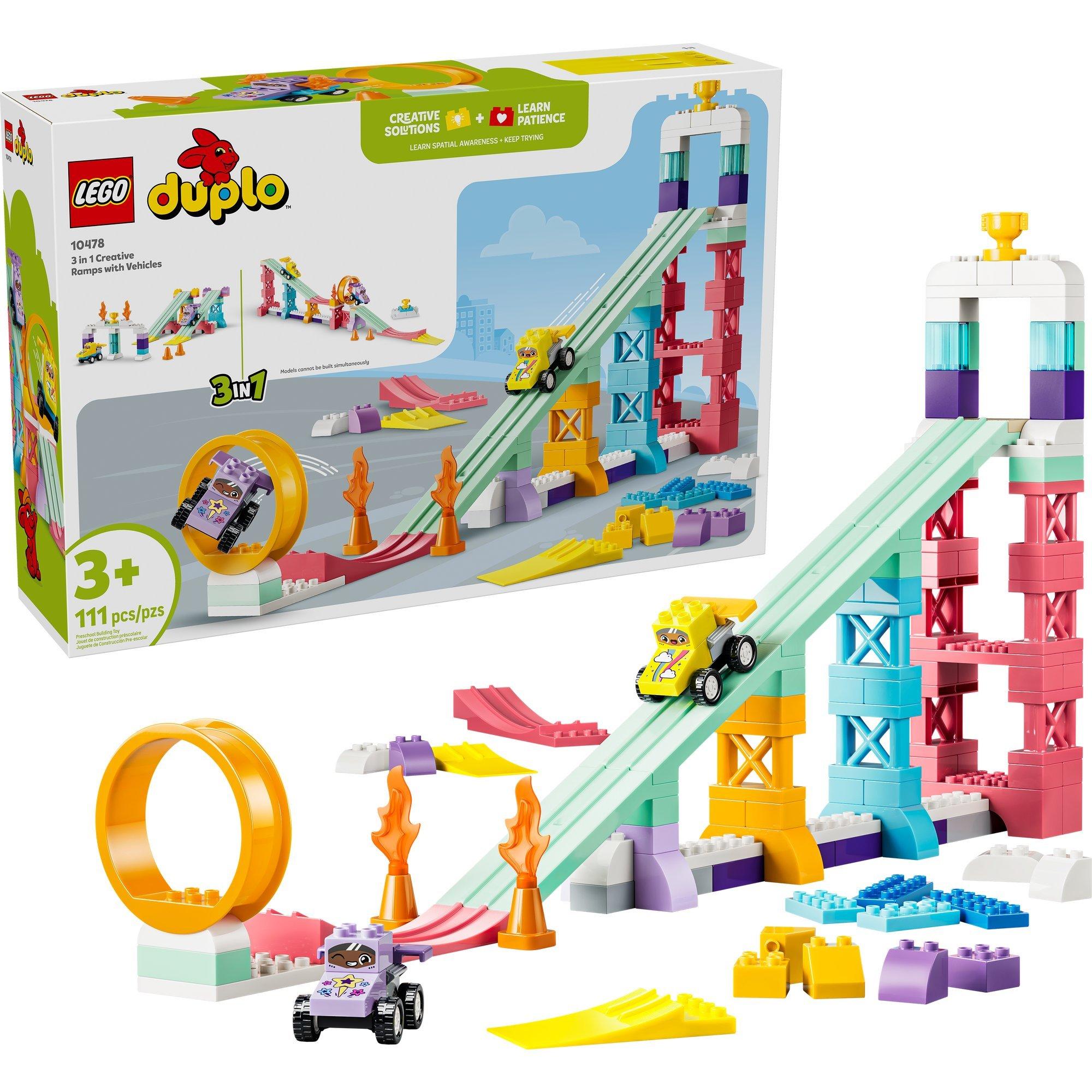 LEGO® DUPLO 3 in 1 Creative Ramps with Vehicles 10478 Building Set