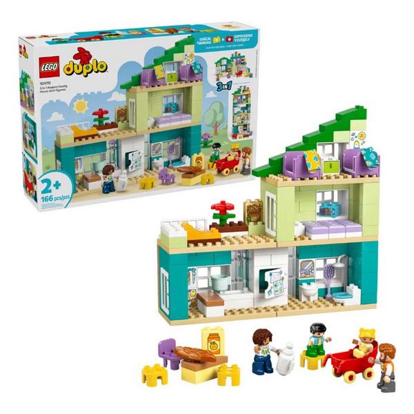LEGO DUPLO 3 in 1 Modern Family House with Figures 10470 Building Set