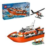 LEGO City Coast Guard Rescue Boat & Helicopter 60504 Building Set - Thumbnail 1 of 11