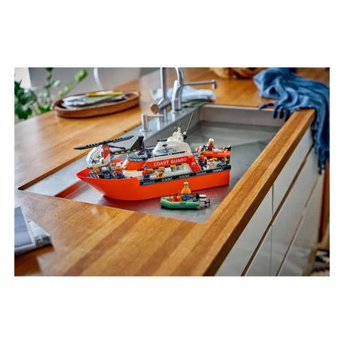 LEGO City Coast Guard Rescue Boat & Helicopter 60504 Building Set - Primary Image