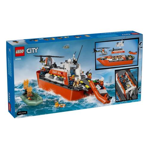 LEGO City Coast Guard Rescue Boat & Helicopter 60504 Building Set - Primary Image