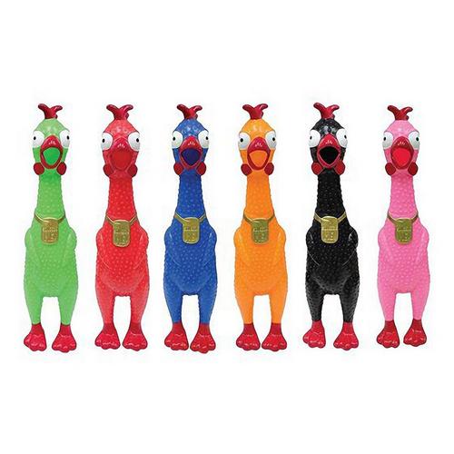 Animolds Squeeze Me Rubber Chicken (Colors May Vary) - Primary Image