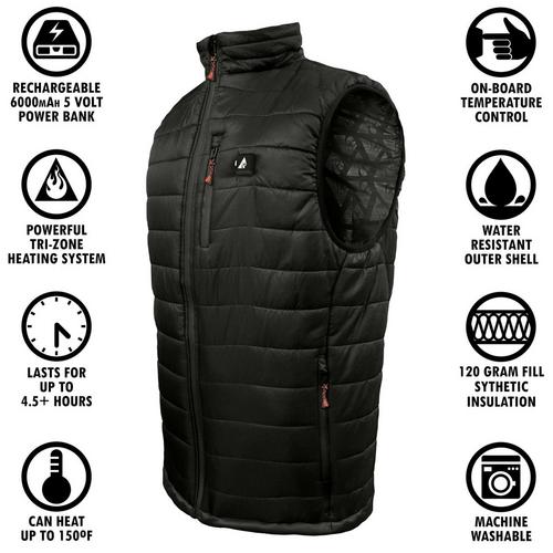 Men's ActionHeat 5V Battery Heated Puffer Vest - Primary Image