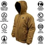 Men's ActionHeat 5V Battery Hooded Canvas Jacket - Thumbnail 3 of 15