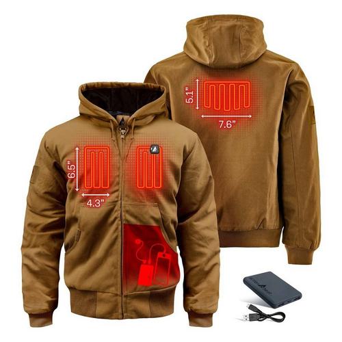 Men's ActionHeat 5V Battery Hooded Canvas Jacket - Primary Image