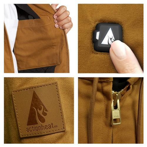 Men's ActionHeat 5V Battery Hooded Canvas Jacket - Primary Image