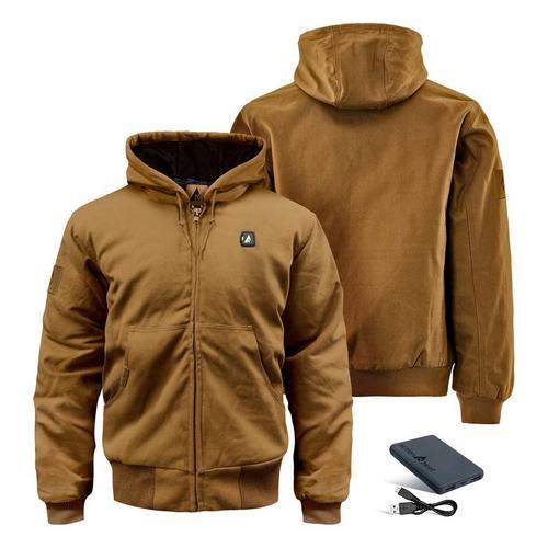Men's ActionHeat 5V Battery Hooded Canvas Jacket - Primary Image