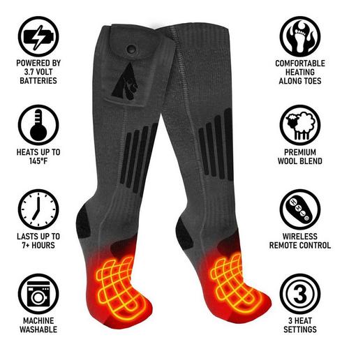 ActionHeat 3.7V Wool Rechargeable Heated 2.0 Crew Socks - Primary Image