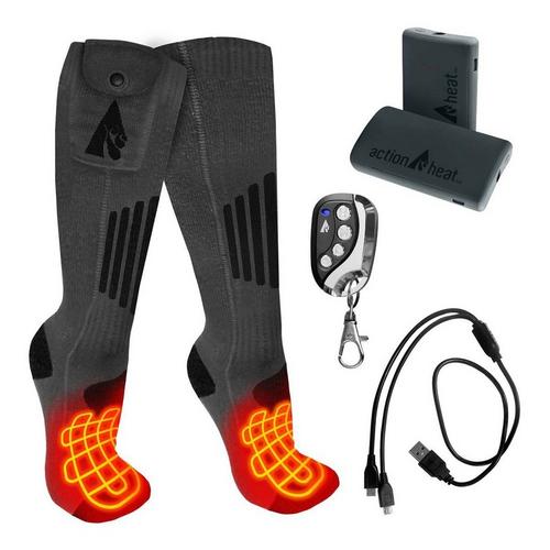 ActionHeat 3.7V Wool Rechargeable Heated 2.0 Crew Socks - Primary Image