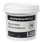 Winnwell Pail of 18 Hockey Pucks - Thumbnail 1 of 2