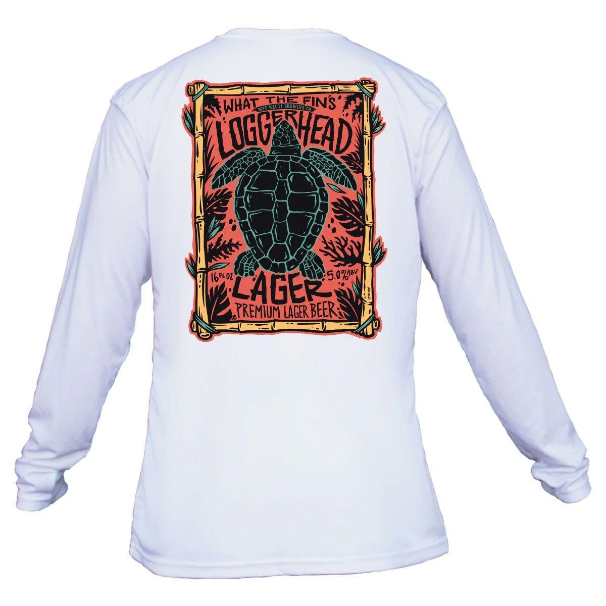 Men's What The Fin Loggerhead Lager Performance Long Sleeve T-Shirt - What The Fin