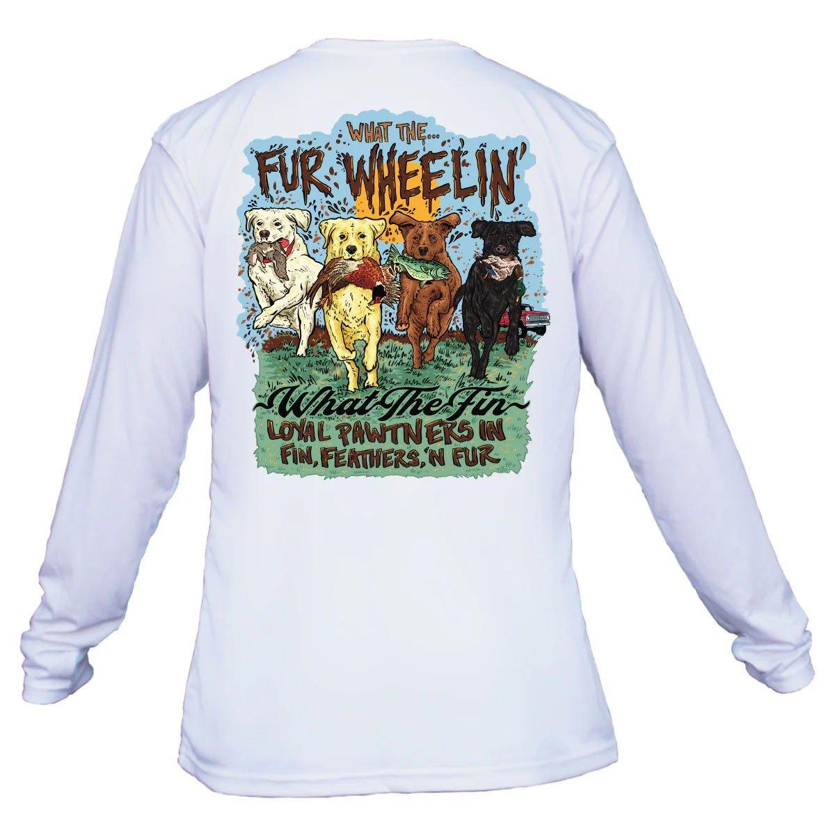 Men's What The Fin Fur Wheelin Performance Long Sleeve T-Shirt - What The Fin