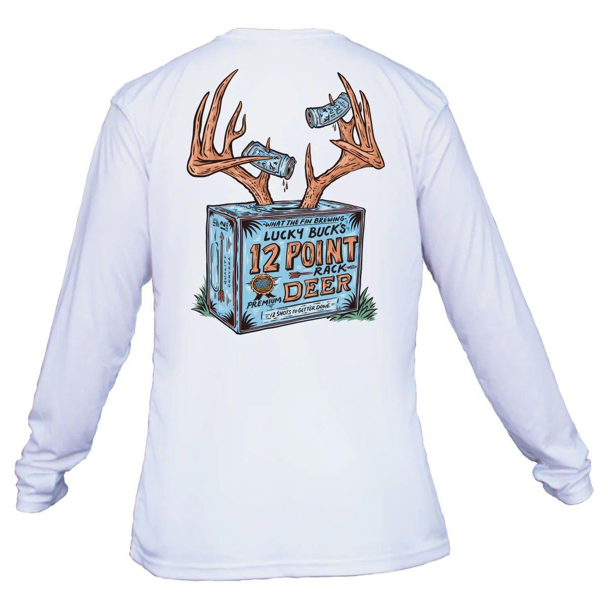 Men's What The Fin Lucky Bucks Performance Long Sleeve T-Shirt - What The Fin