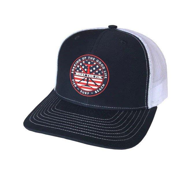 What The Fin 2 Tail US PVC Patch Snapback Hat - What The Fin
