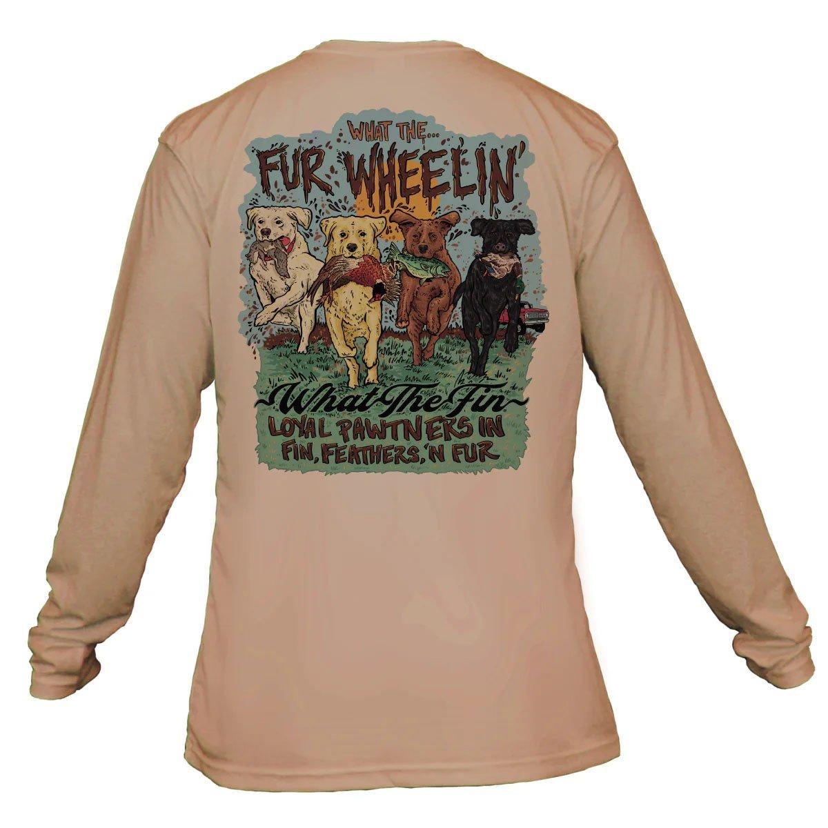 Men's What The Fin Fur Wheelin Performance Long Sleeve T-Shirt - What The Fin