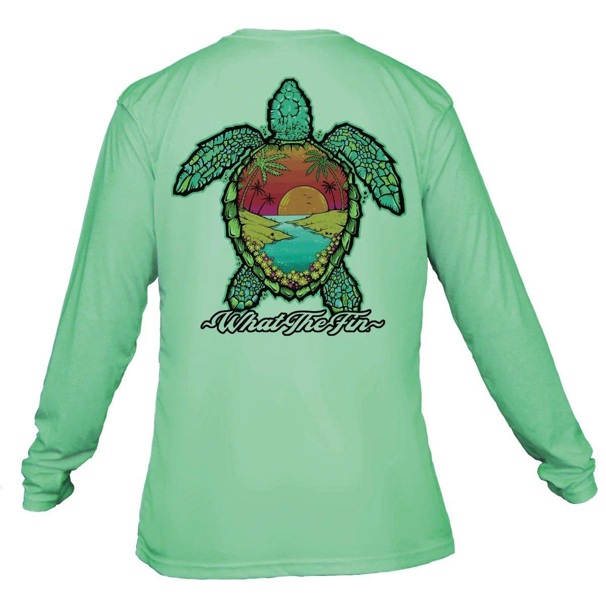 Men's What The Fin Turtle OI Performance Long Sleeve T-Shirt - What The Fin