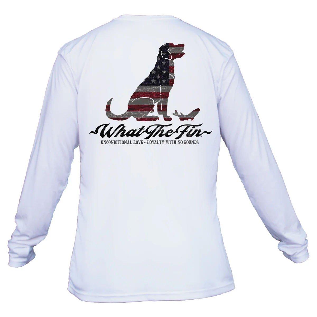 Men's What The Fin Loyal Pawtners USA Performance Long Sleeve T-Shirt - What The Fin