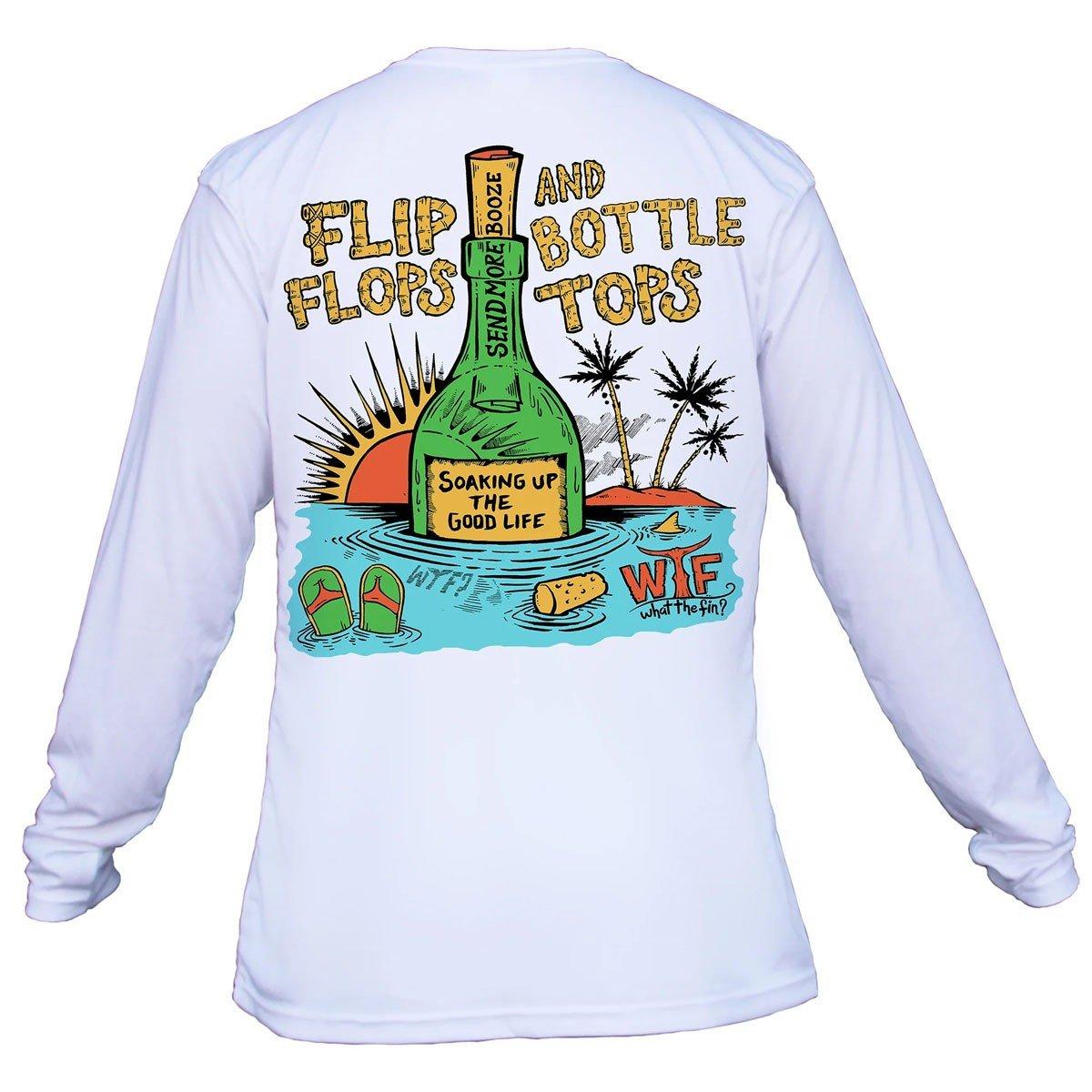 Men's What The Fin Bottle Tops Long Sleeve T-Shirt - What The Fin