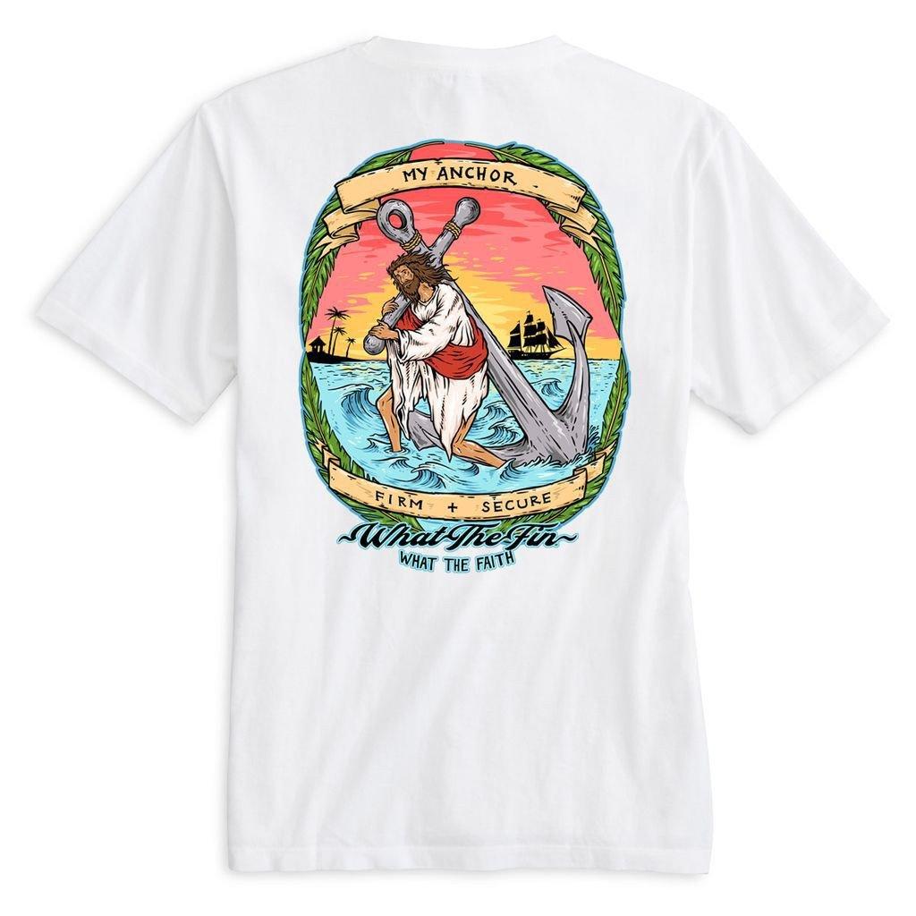 Men's What The Fin Jesus Anchor T-Shirt - What The Fin