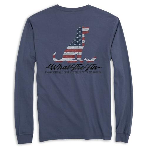 Men's What The Fin Loyal Pawtners USA Long Sleeve T-Shirt - Primary Image
