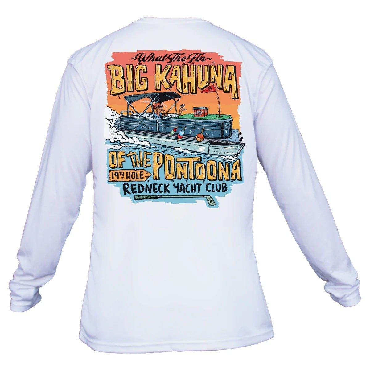 Men's What The Fin Kahuna Pontoona Performance Long Sleeve T-Shirt - What The Fin