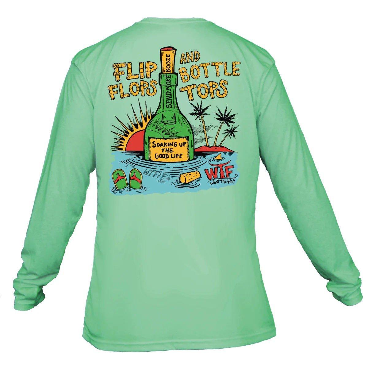 Men's What The Fin Bottle Tops Long Sleeve T-Shirt - What The Fin