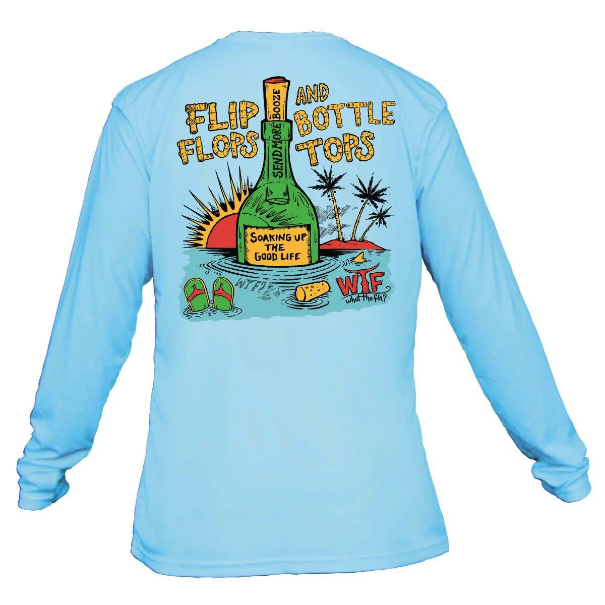 Men's What The Fin Bottle Tops Long Sleeve T-Shirt - What The Fin