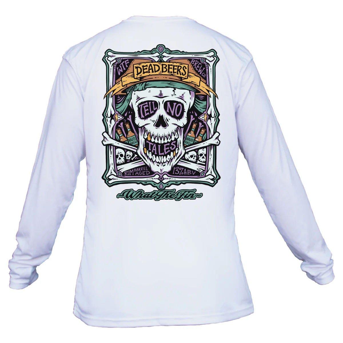 Men's What The Fin Dead Beers Performance Long Sleeve T-Shirt - What The Fin