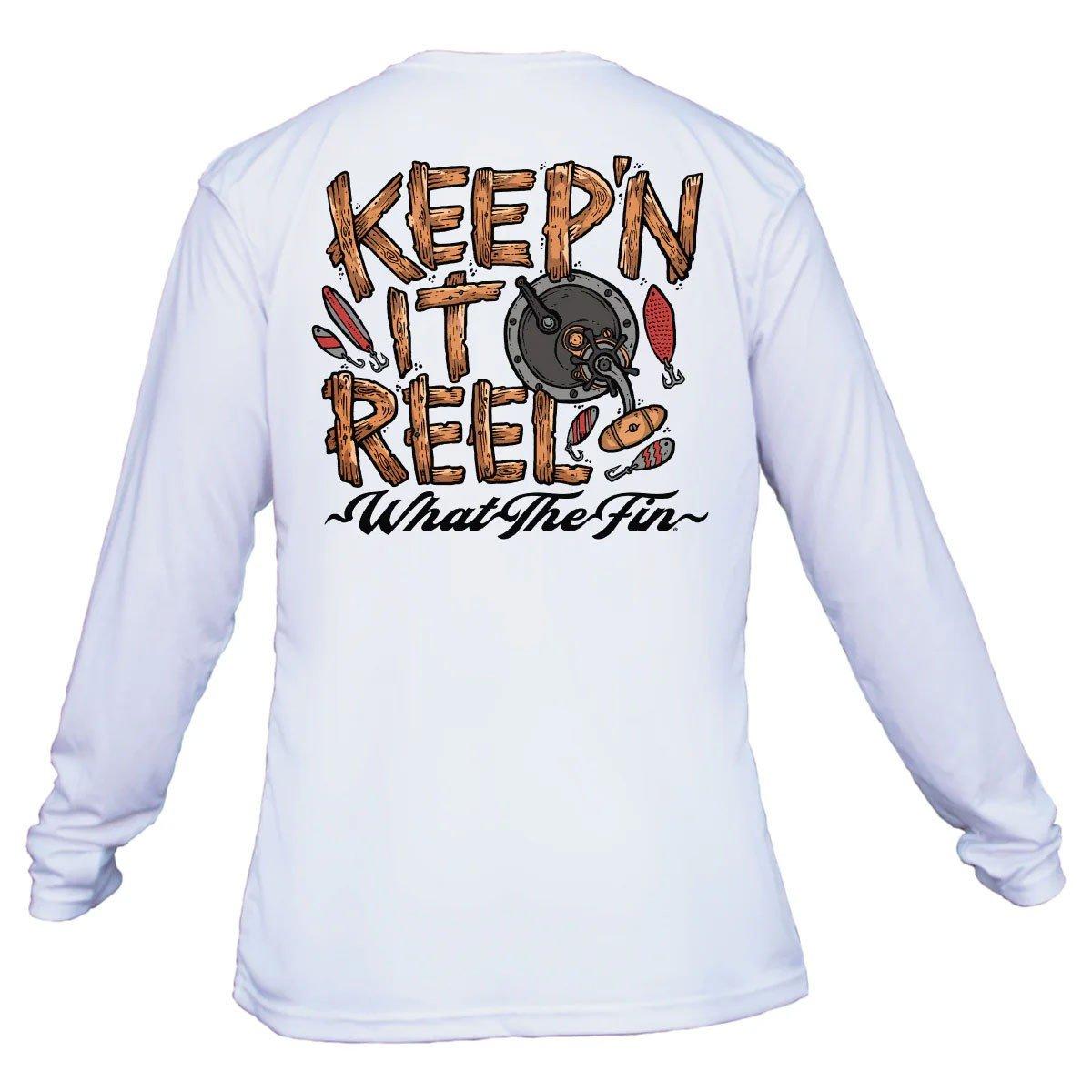 Men's What The Fin Keep'n It Reel Performance Long Sleeve T-Shirt - What The Fin